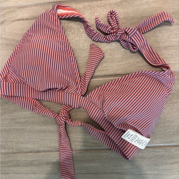 Salt Life Pink & Blue Triangle Striped Bikini Top size Large - Picture 4 of 13